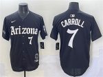 Arizona Diamondbacks #7 Corbin Carroll Black 'Gothic Desert Fang Edition' Vapor Limited Stitched Jersey