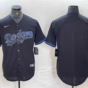 Los Angeles Dodgers Blank Black Cool Base Stitched Jersey