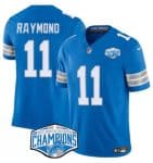 Detroit Lions #11 Kalif Raymond Blue 2024 NFC North Champions F.U.S.E. Vapor Limited Stitched Jersey