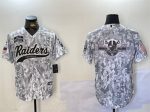 Las Vegas Raiders Team Big Logo 2024 Arctic Camo Salute To Service Stitched Jersey