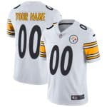 Custom Steelers Customized White Vapor Untouchable Limited Stitched Jersey