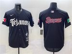Texas Rangers Team Big Logo Black Mexico 2025 Vapor Premier Limited Stitched Jersey