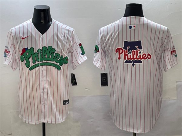 Philadelphia Phillies Team Big Logo White Phanatic Limited Stitched Jersey