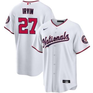 Washington Nationals #27 Jake Irvin White Cool Base Stitched Jersey