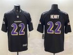 Baltimore Ravens #22 Derrick Henry Black Fashion Vapor Untouchable Limited Jersey