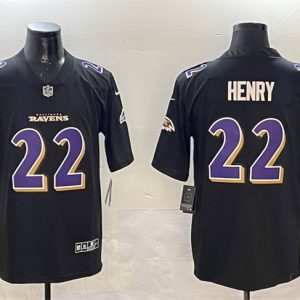 Baltimore Ravens #22 Derrick Henry Black Fashion Vapor Untouchable Limited Jersey