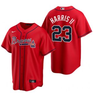 Atlanta Braves #23 Michael Harris II Red Cool Base Stitched Baseball Jersey