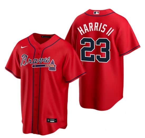 Atlanta Braves #23 Michael Harris II Red Cool Base Stitched Baseball Jersey