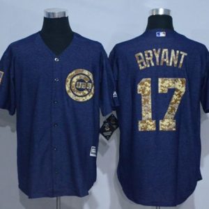 Cubs #17 Kris Bryant Denim Blue Salute To Service Stitched Jersey