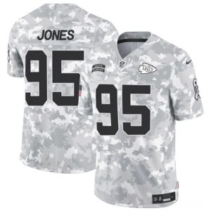 Kansas City Chiefs #95 Chris Jones Arctic Camo 2024 F.U.S.E. Salute To Service Limited Stitched Jersey