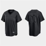 San Diego Padres Customized Custom Black Pitch Black Fashion Replica Stitched Jersey