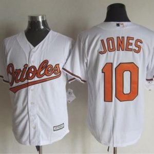Orioles #10 Adam Jones White New Cool Base Stitched Jersey