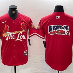 St. Louis Cardinals Team Big Logo Red 2024 City Connect Limited Stitched Jersey