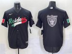 Las Vegas Raiders Team Big Logo Black Mexico Cool Base Stitched Jersey