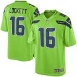 Seahawks #16 Tyler Lockett Green Stitched Limited Rush Nike Jersey