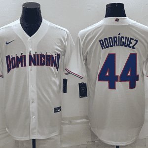 Dominican Republic #44 Julio Rodr¨ªguez 2023 White World Classic Stitched Jersey
