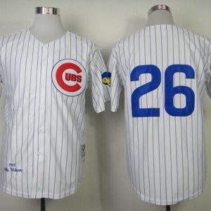 Mitchell And Ness 1969 Cubs #26 Billy Williams White Throwback Stitched Jersey