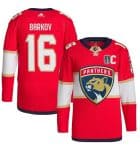 Florida Panthers #16 Aleksander Barkov Red 2024 Stanley Cup Final Patch Stitched Jersey