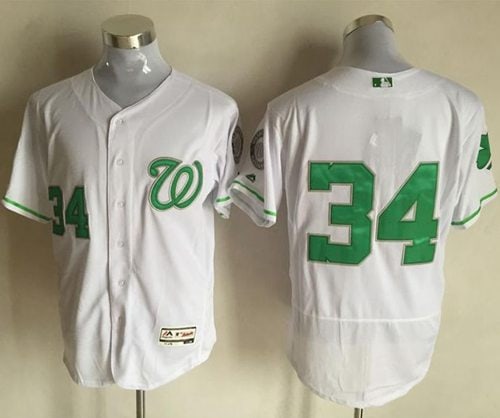 Nationals #34 Bryce Harper White Celtic Flexbase Authentic Collection Stitched Jersey