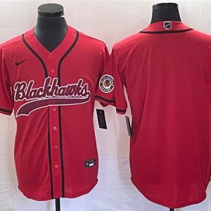 Chicago Blackhawks Blank Red Cool Base Stitched Jersey