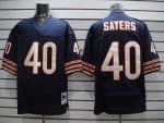 Mitchell Ness Bears #40 Gale Sayers Blue With Small Number Stitched Throwback Jersey