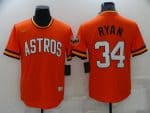 Houston Astros #34 Nolan Ryan Orange Cool Base Stitched Jersey