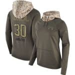 Los Angeles Rams #30 Todd Gurley Olive Salute To Service Sideline Therma Pullover Hoodie