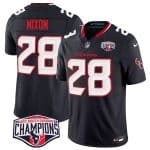 Houston Texans #28 Joe Mixon Navy F.U.S.E. 2024 AFC South Division Champions Vapor Limited Stitched Jersey