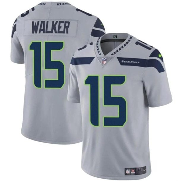 Seattle Seahawks #15 P.J. Walker Gray Vapor Limited Stitched Jersey