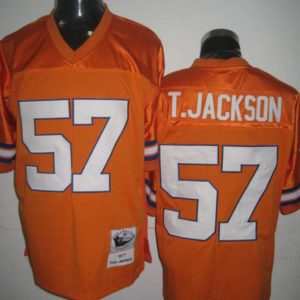 Mitchel Ness Broncos #57 Tom Jackson Orange Stitched Throwback Jersey