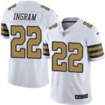 Saints #22 Mark Ingram White Stitched Limited Rush Nike Jersey