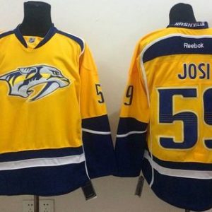 Predators #59 Roman Josi Yellow Home Stitched Jersey