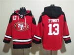 San Francisco 49ers #13 Brock Purdy Red Black Ageless Must-Have Lace-Up Pullover Hoodie