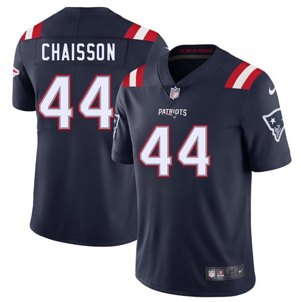 New England Patriots #44 K'Lavon Chaisson Navy 2025 Vapor Limited Stitched Jersey