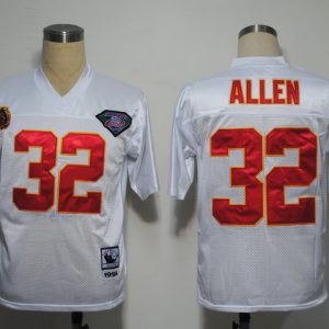Mitchell And Ness Chiefs #32 Marcus Allen White 75TH Stitched Jersey