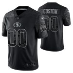 San Francisco 49ers Customized Custom Black Reflective Limited Stitched Football Jersey
