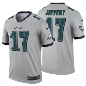 Philadelphia Eagles #17 Alshon Jeffery Silver Inverted Legend Jersey