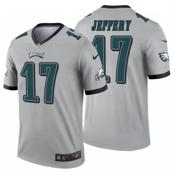 Philadelphia Eagles #17 Alshon Jeffery Silver Inverted Legend Jersey