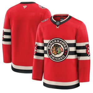 Chicago Blackhawks Blank Red 2024-25 Winter Classic Stitched Jersey