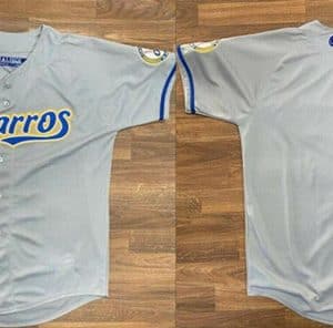 Charros De Jalisco Blank Gray Stitched Baseball Jersey