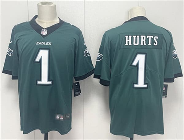 Philadelphia Eagles #1 Jalen Hurts Green 2024 New Vapor Untouchable Limited Football Stitched Jersey