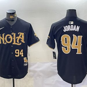 New Orleans Saints #94 Cameron Jordan Black Cool Base Stitched Jersey