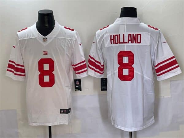 New York Giants #8 Jevon Holland White 2025 Vapor Untouchable Limited Football Stitched Jersey