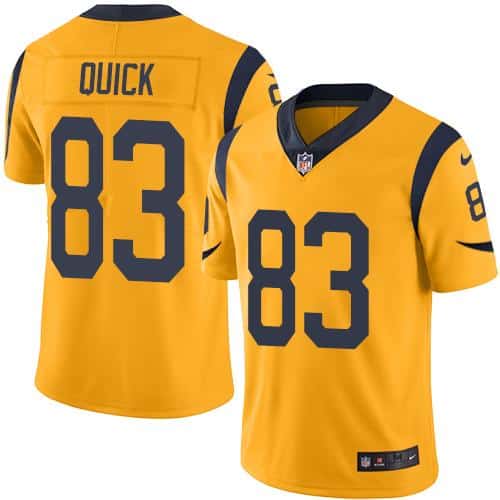 Rams #83 Brian Quick Gold Stitched Limited Rush Nike Jersey