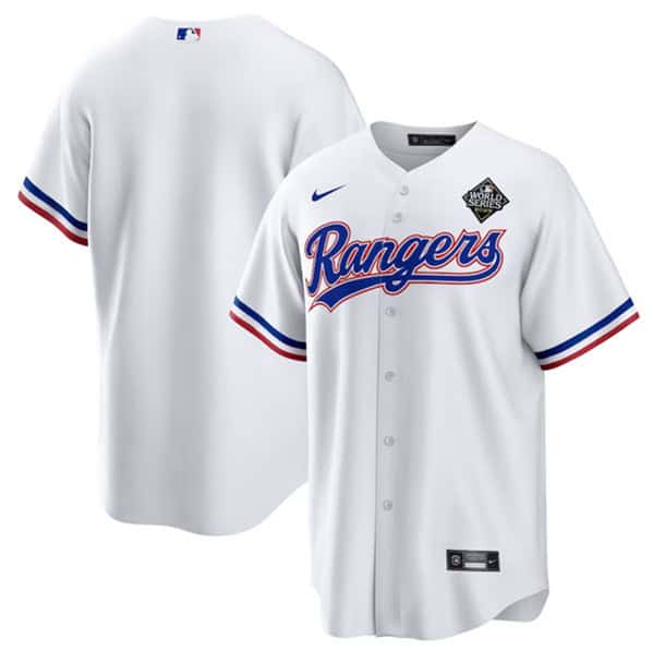 Texas Rangers Blank White 2023 World Series Stitched Jersey