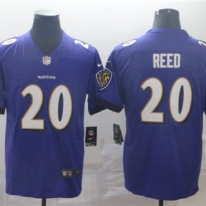 Baltimore Ravens #20 Ed Reed Purple Vapor Untouchable Jersey