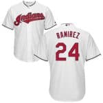 Indians #24 Manny Ramirez White New Cool Base Stitched Jersey