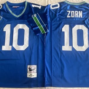 Seattle Seahawks #10 Jim Zorn Royal Throwback Stitched Football Jersey