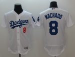 Los Angeles Dodgers #8 Manny Machado White Flexbase Stitched Jersey