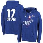 Los Angeles Dodgers #17 Shohei Ohtani Royal 2024 World Series Champions Name Number Tri-Blend Pullover Hoodie